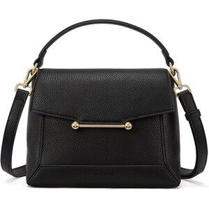 Small Vegan Leather Crossbody Bag for Women with Flap and Top Handle Design